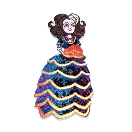 Figura Foami Mujer Dia de Muertos