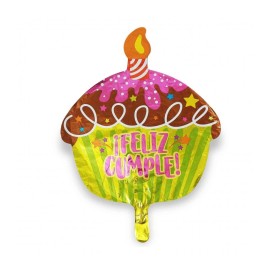 Globo Metálico Feliz Cumple Cupcake