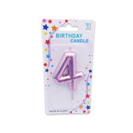 Vela de Número Party Candles Rosa Gold
