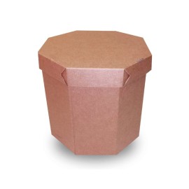 Caja Octagonal Cartón Natural