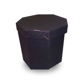 Caja Octagonal Cartón Negra