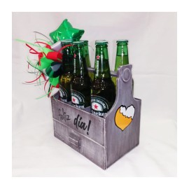 Arreglo de Cumpleaños Cervecera Gris Vintage