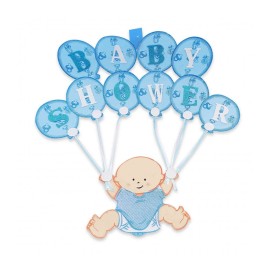 Figura Foami Bebe con Globos Niño
