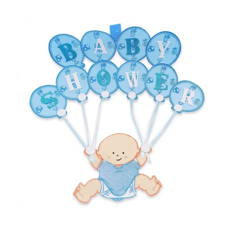 Figura Foami Bebe con Globos Niño