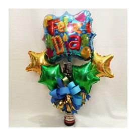Botella Lambrusco decorada