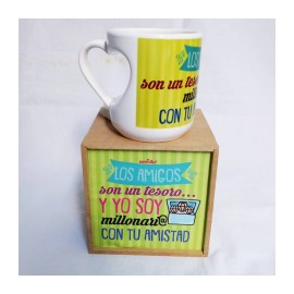 Taza con Caja Los amigos son un tesoro