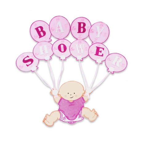 Figura Foami Bebe con Globos Niña